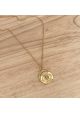 Collier pendentif zirconium plaqué or