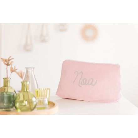 Trousse personnalisable rose