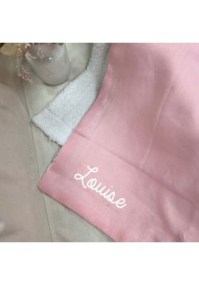 Couverture de naissance personnalisée bébé rose