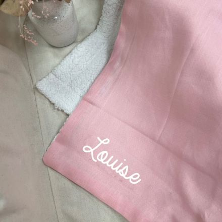 Couverture de naissance personnalisée bébé rose