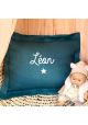 Coussin bébé personnalisable bleu canard