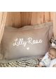 Coussin bébé personnalisable beige