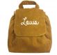 SAC À DOS VELOURS CÔTELÉ MOUTARDE PERSONNALISABLE SANS MOTIF