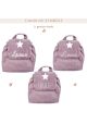 SAC À DOS VELOURS CÔTELÉ LILA PERSONNALISABLE GRANDE ÉTOILE