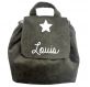 SAC À DOS VELOURS CÔTELÉ KAKI PERSONNALISABLE GRANDE ÉTOILE