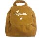 SAC À DOS VELOURS CÔTELÉ MOUTARDE PERSONNALISABLE PETITE ÉTOILE
