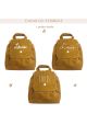 SAC À DOS VELOURS CÔTELÉ MOUTARDE PERSONNALISABLE PETITE ÉTOILE