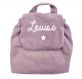 SAC À DOS VELOURS CÔTELÉ LILA PERSONNALISABLE PETITE ÉTOILE