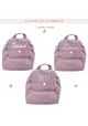 SAC À DOS VELOURS CÔTELÉ LILA PERSONNALISABLE PETITE ÉTOILE