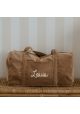 Sac week-end velours marron