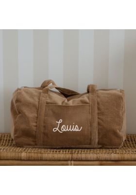 Sac week-end velours marron