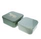 Lot de 2 boîtes à goûter léopard
