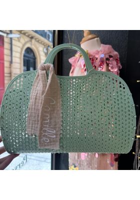 Panier plastique rétro vert personnalisable