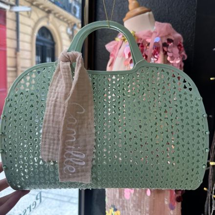 Panier plastique rétro vert personnalisable
