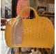 Panier plastique rétro jaune personnalisable