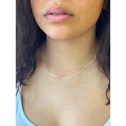 Chaîne boule argent 45 cm