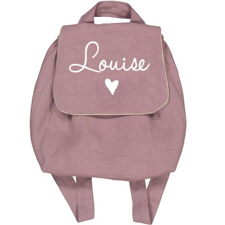 Sac à dos enfant et bébé en Lin Mauve